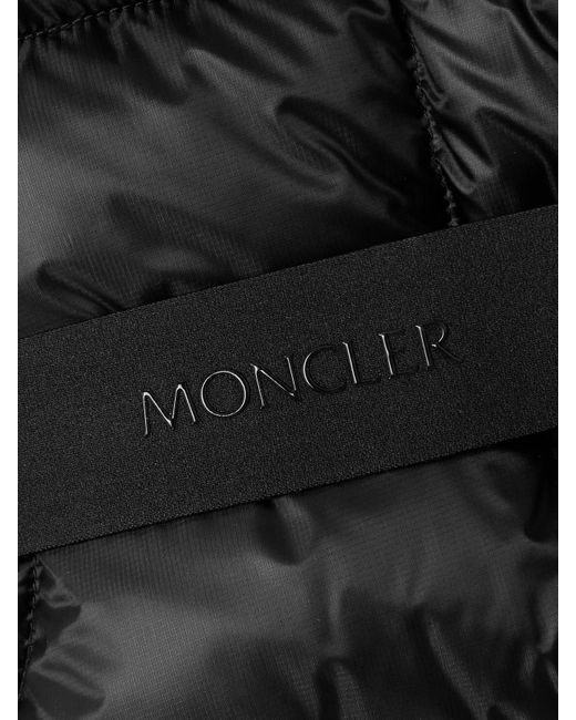 Moncler Black Gramont Hooded Belted Quilted Shell Down Jacket