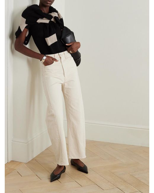Mother Natural Net Sustain The Half Pipe Ankle High-Rise Tapered Jeans