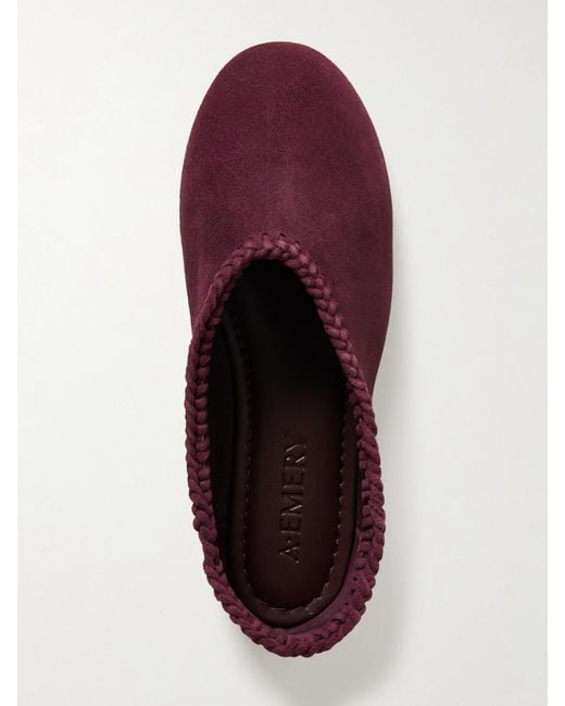 A.Emery Purple Park Braided Suede Ballet Flats