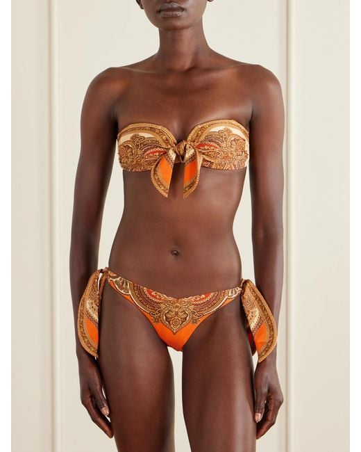 Zimmermann White Mahon Printed Bikini Briefs