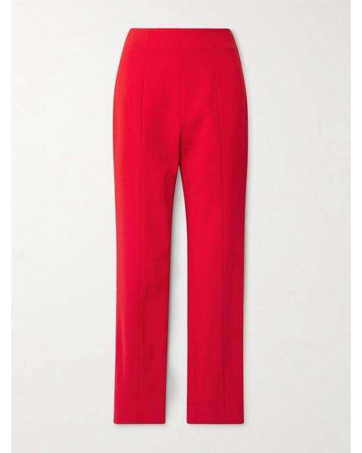 Carolina Herrera Red Emilie Wool-Blend Skinny Pants