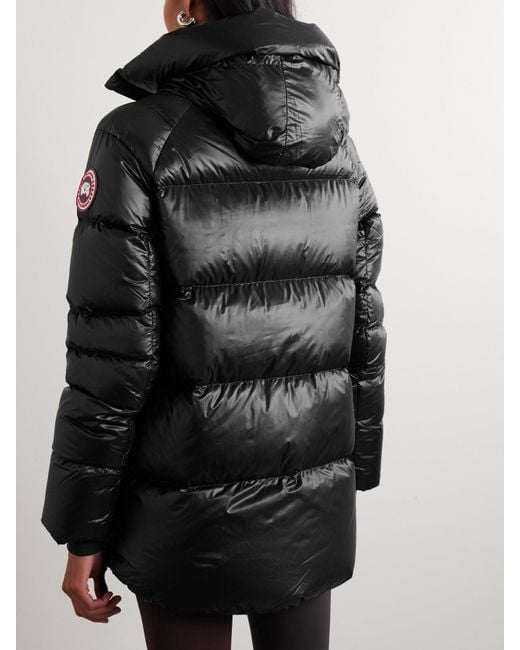 Canada Goose Black Cypress Hooded Quilted Shell Down Jacket