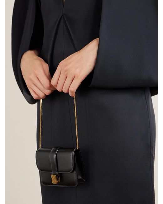 Khaite Blue Blake Mini Leather Shoulder Bag