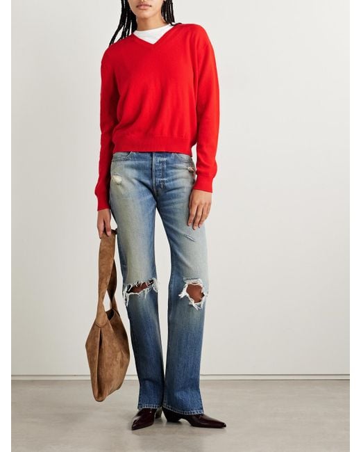 RÙADH Red The Sanderson Cashmere Sweater