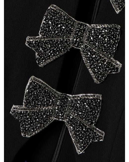 Rebecca Vallance Black Eliana Midikleid Aus Cady Mit Cut-Outs Und Verzierungen