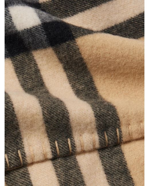 Burberry Natural Checked Cashmere Snood