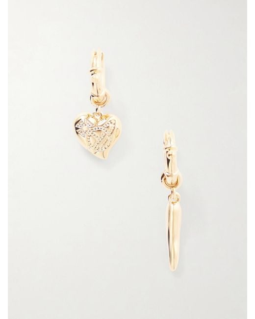 Vivienne Westwood White Della-Plated Earrings