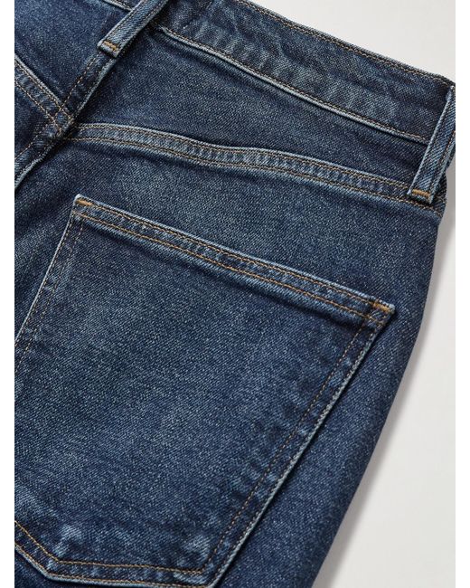 Agolde Blue High Rise Stovepipe Straight-Leg Organic Jeans