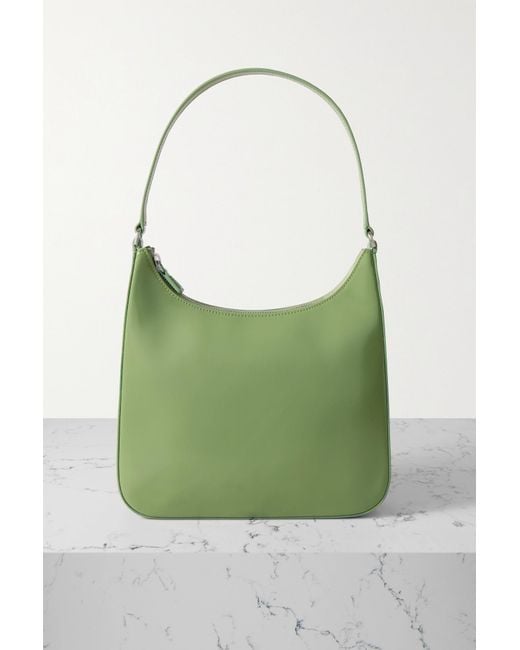 STAUD Alec Glossed-leather Shoulder Bag in Green | Lyst