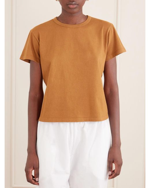 Leset Brown The Margo Cotton-Jersey T-Shirt