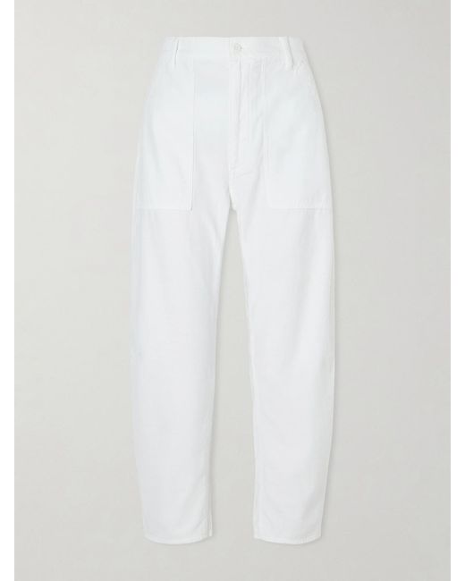 Polo Ralph Lauren White Ricky Cotton Tapered Pants