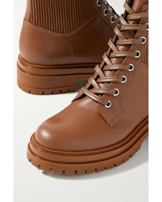 Gianvito Rossi Brown Martis 20 Leather Ankle Boots
