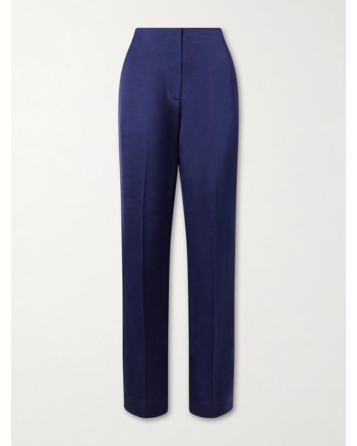 TOVE Blue Paule Dupioni Wide-Leg Pants