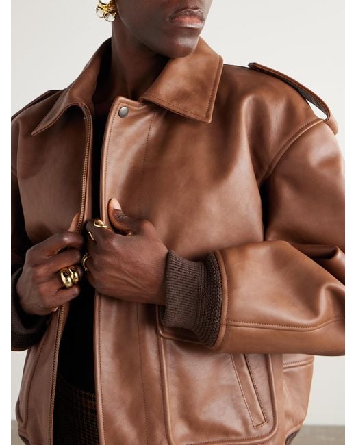 Saint Laurent Brown Bomber Jacket