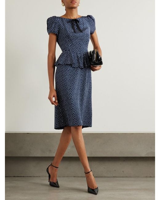 princess polly baby blue dress Timeless glamour, modern confidence. The Polka-Dot Silk Dress by Alessandra  Rich blends classic charm with a bold feminine edge. // @alessandrarich # AlessandraRich #NewCollection Galianostore.com main image 1