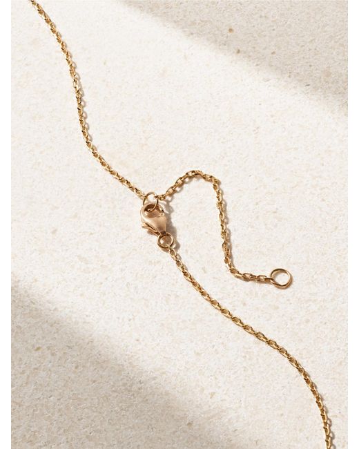L'Atelier Nawbar Natural Super Heart Kette Aus 18 Karat Roségold Mit Mehreren Steinen