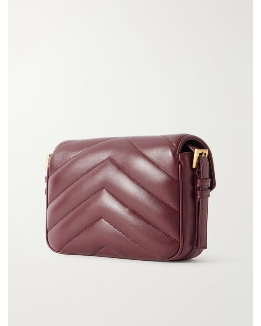 Saint Laurent Purple Loulou Toy Matelassé Leather Shoulder Bag