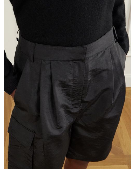 Tibi Gray Stella Shell Shorts
