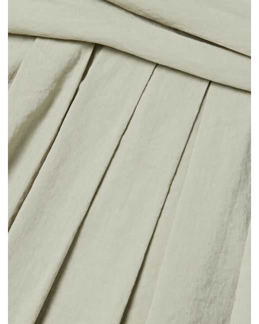 Proenza Schouler White Claudine Open-Back Pleated Poplin Midi Dress