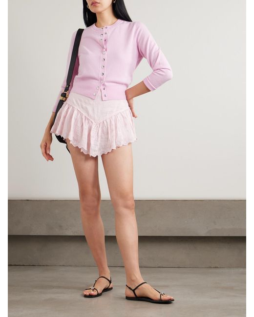 Isabel Marant Pink Idesia Merino Wool And Cashmere-Blend Cardigan