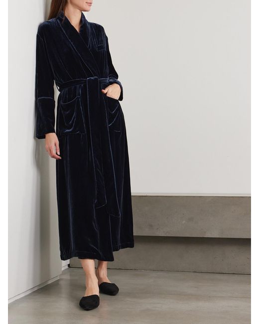 olivia-von-halle-capability-belted-velvet-robe-in-blue-lyst