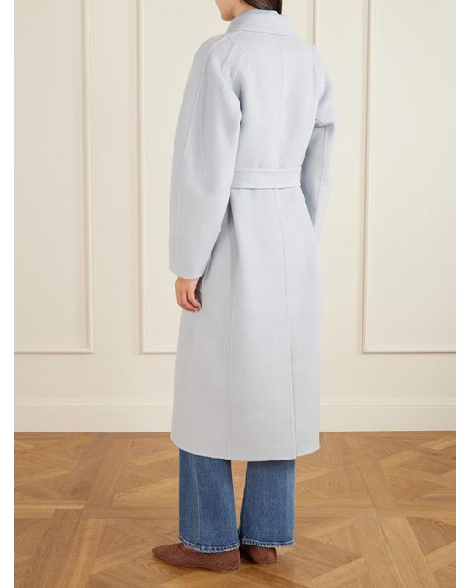 Ulla Johnson White Lisbeth Brushed Wool-Blend Coat