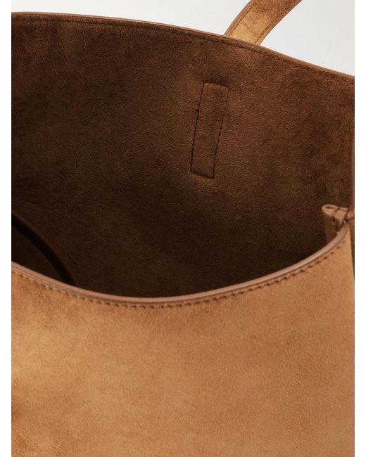 Saint Laurent Brown Le 5 À 7 Supple Suede Bag