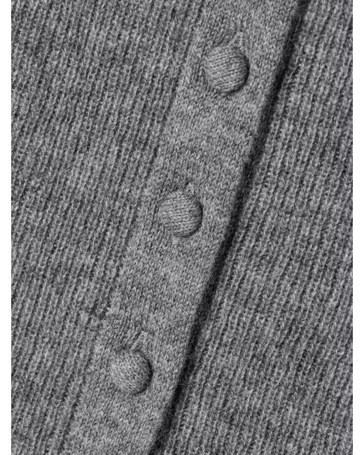 Citizens of Humanity Gray Tabitha Ribbed Wool And Cashmere-Blend Cardigan