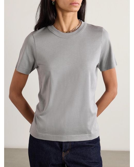 CDLP Gray Tencel Lyocell And Cotton-Blend T-Shirt