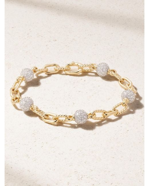 David Yurman Natural Dy Madison Rhodium-Plated 18-Karat Diamond Bracelet