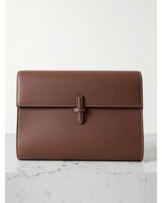 Hunting Season Brown Large Leather Clutch