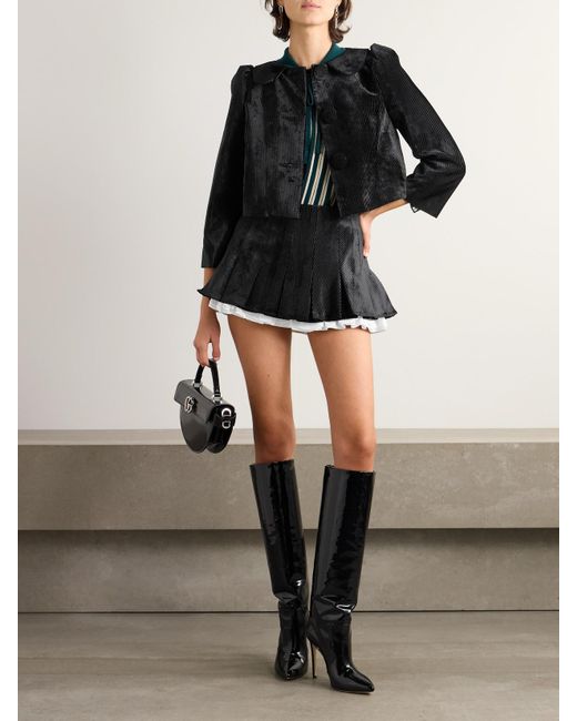 ShuShu/Tong Black Cropped Corduroy Jacket
