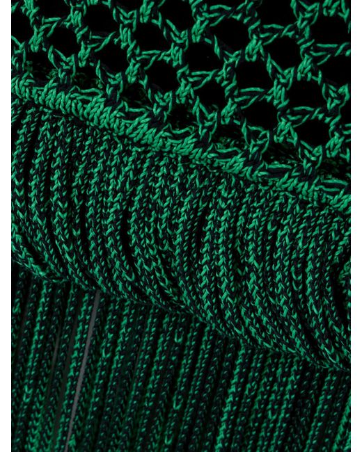 DIOTIMA Green The Vanguard Medusa Open-Back Crocheted Cotton-Blend Dress