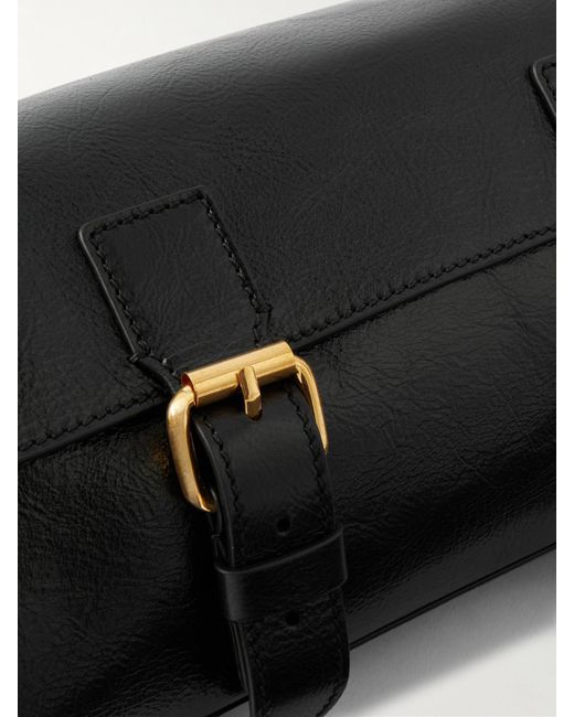 Dries Van Noten Black Schultertasche Aus Leder