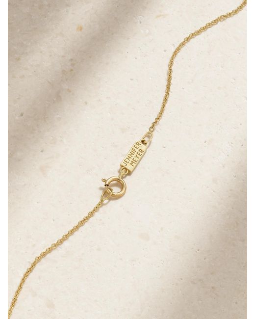 Jennifer Meyer Natural Mini Hammered Disc Kette Aus 18 Karat