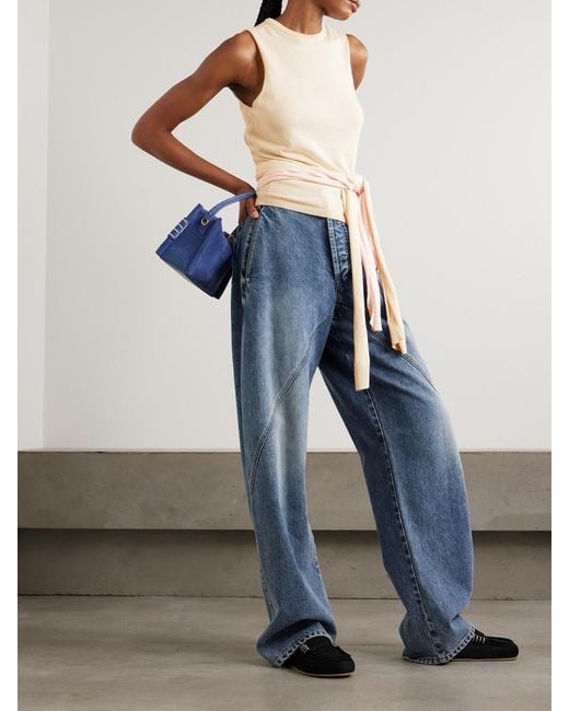J.W. Anderson Natural Tie-Detailed Cotton And Cashmere-Blend Tank