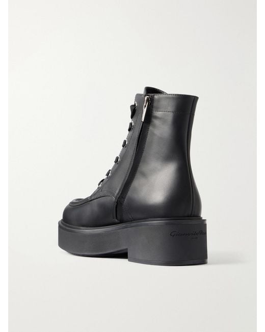 Gianvito Rossi Black 20 Leather Ankle Boots