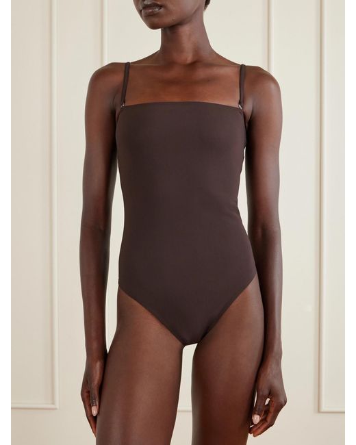 Alaïa Brown Stretch-Jersey Swimsuit