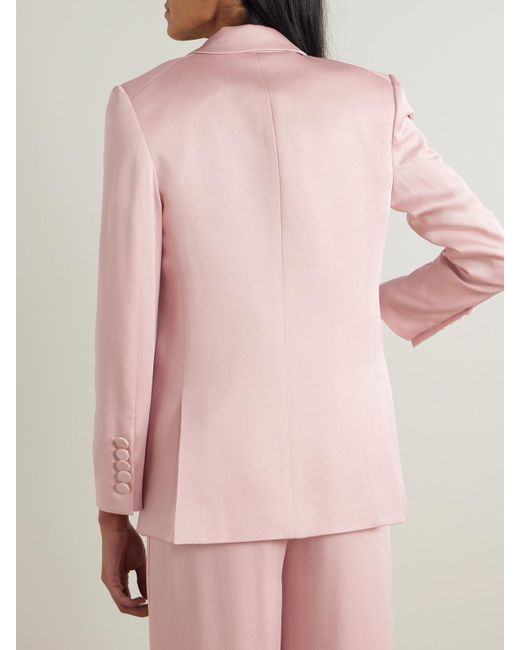 Veronica Beard Pink Sevyn Dickey Double-Breasted Crepe Blazer