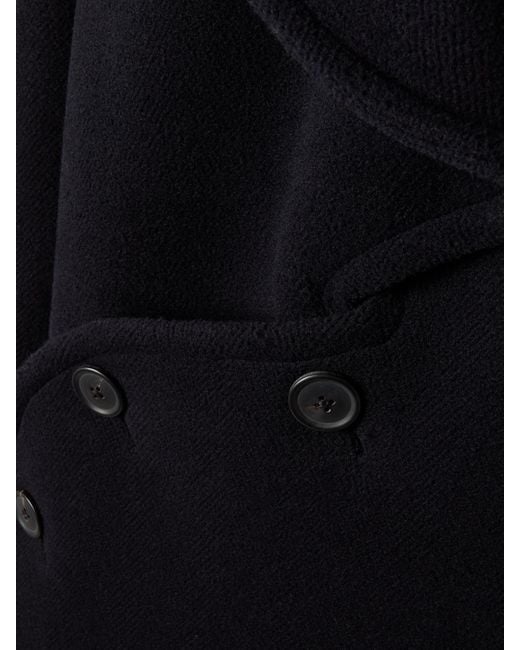 Alaïa Black Hooded Wool Coat