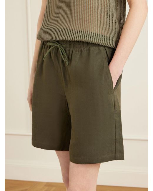 Aimé Leon Dore Green Linen Shorts