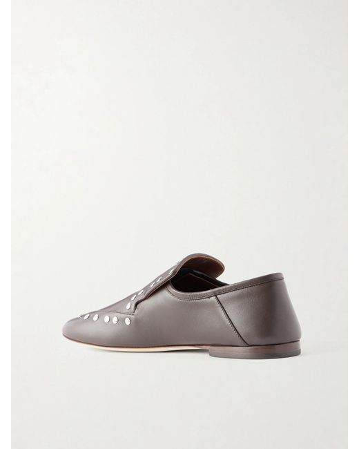Wales Bonner Brown Dakar Studded Leather Loafers