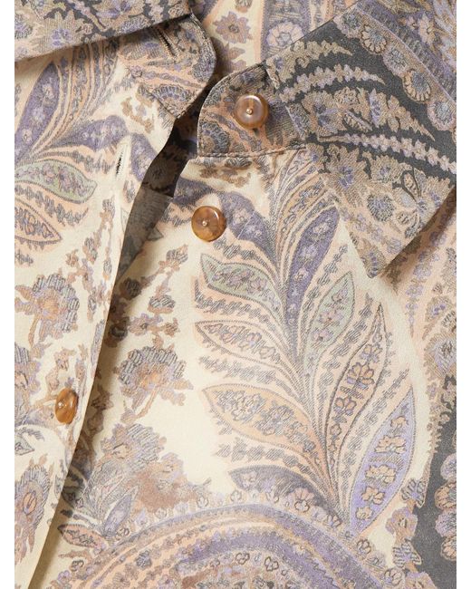 Chemise En Soie À Imprimé Cachemire Hypnotic Zimmermann en coloris Natural