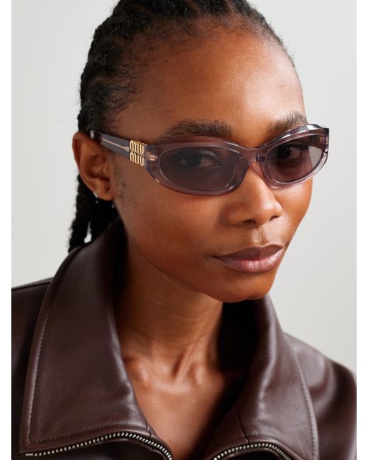 Lunettes De Soleil En D En Acétate Glimpse Miu Miu en coloris Pink
