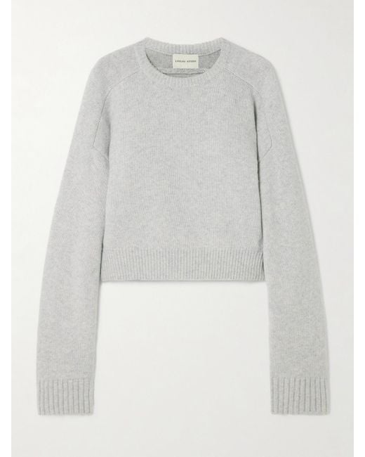 Loulou de Saison White Bruzzi Pullover Aus Einer Woll-Kaschmirmischung