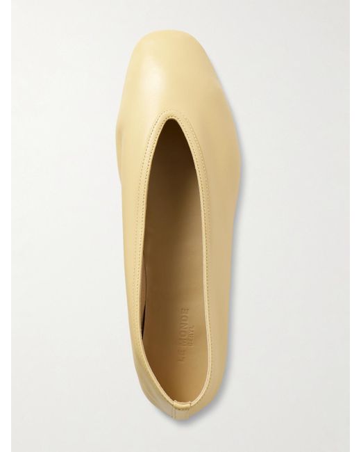 Le Monde Beryl Natural Luna Leather Ballet Flats