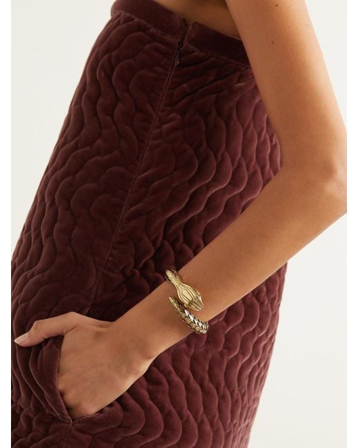 Chloé Metallic Snake-Tone Cuff