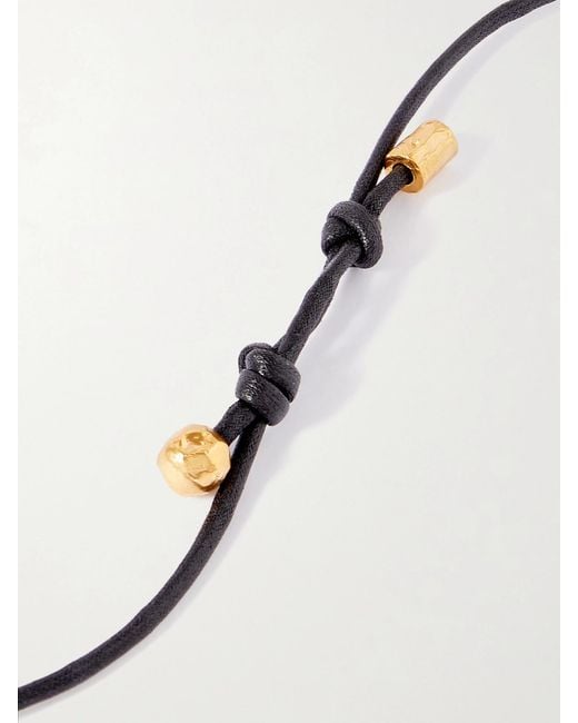 Alighieri Natural Net Sustain Gone Fishing-Plated Cord Necklace