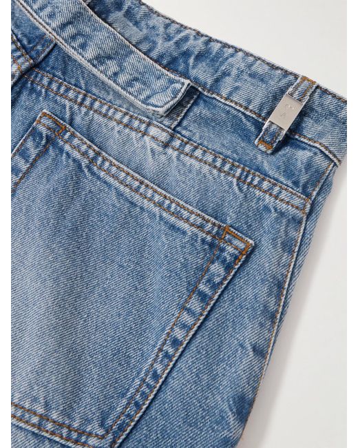 AMI Blue Halbhohe Jeans Mit Weitem Bein