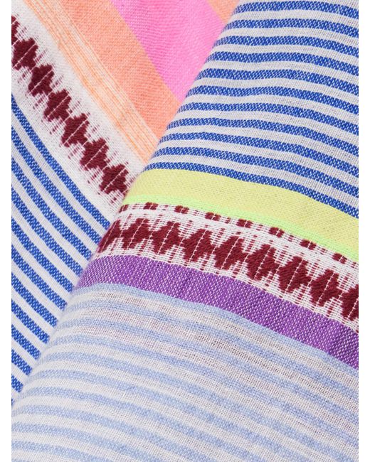 Robe De Plage À Capuche En Voile De Coton Mélangé À Rayures Henok Lemlem en coloris Gray